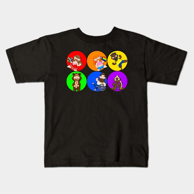 Gay Pride Spots Kids T-Shirt by LoveBurty